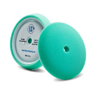 Image sur Tampon de polissage rotatif en mousse plate à bords incurvés Lake Country - 7 1/2", vert