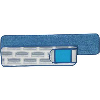 Image sur Tampon pour salle humide Rubbermaid® HYGEN™ avec récureur - 24 po, bleu