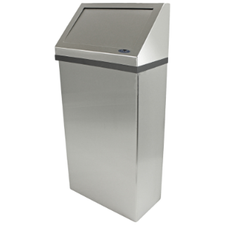 Picture of Wall Mounted Waste Receptacle, Stainless Steel